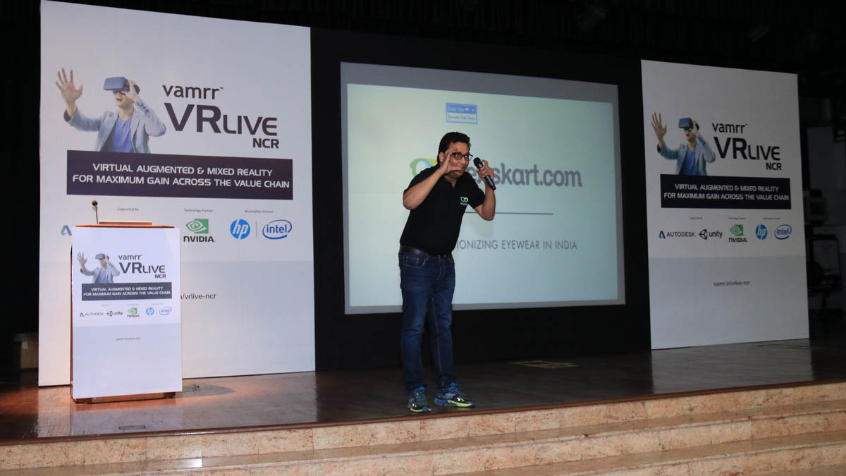 Lenskart Co Founder Amit Chauhdary keynote at VAMRR VR Live Delhi NCR